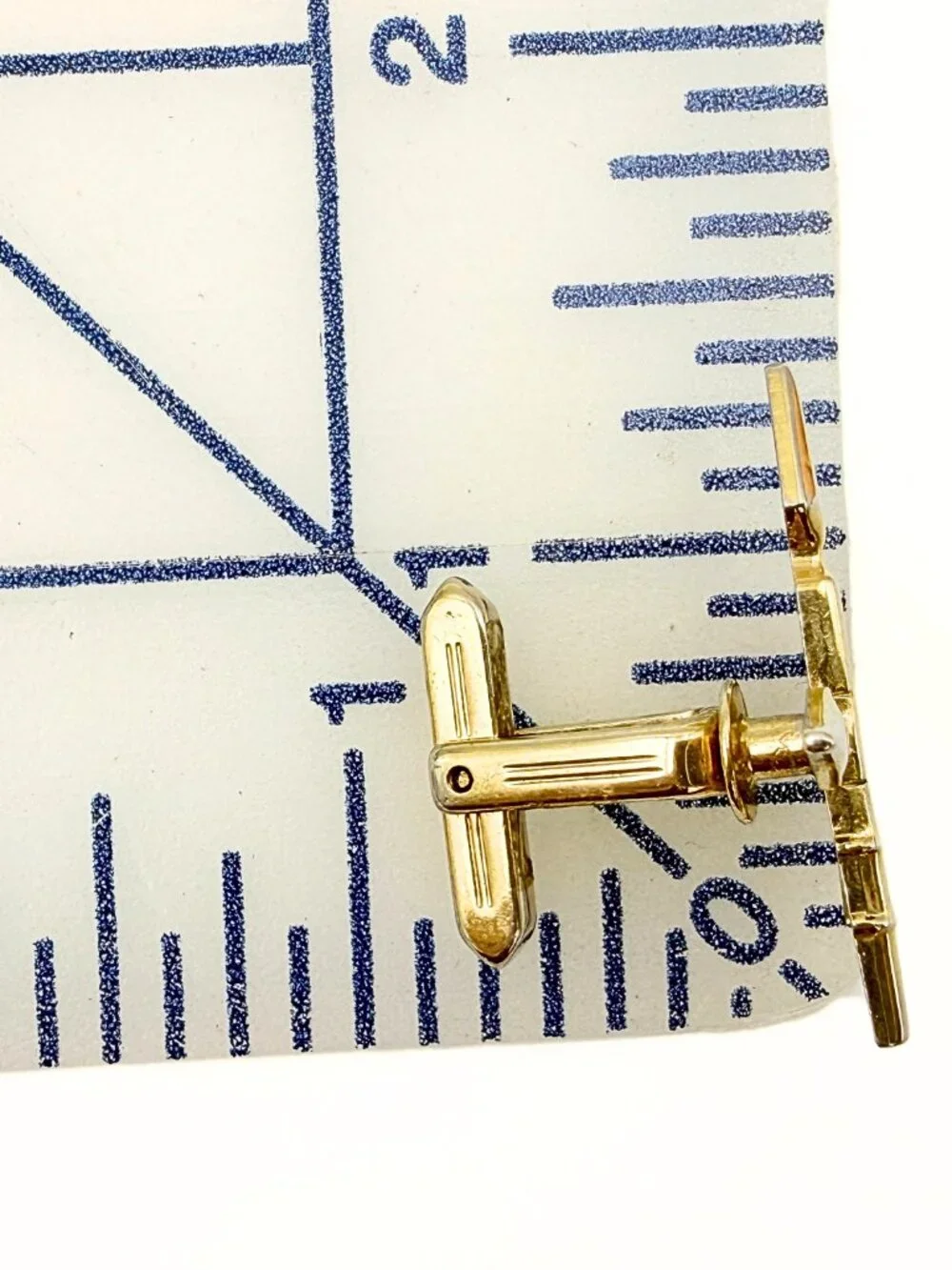Hickok USA Signed MCM Gold Plated Viking Medieval Axe Motif Cufflinks